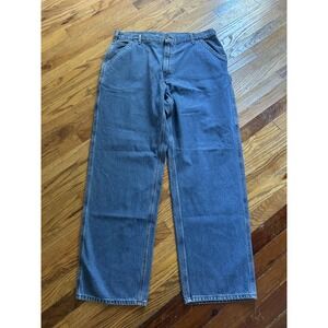 Carhartt Mens Carpenter Blue Jeans Size 40x34 Original Dungaree Fit Denim B13STW